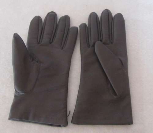 Ladies Brown Leather Gloves - size L