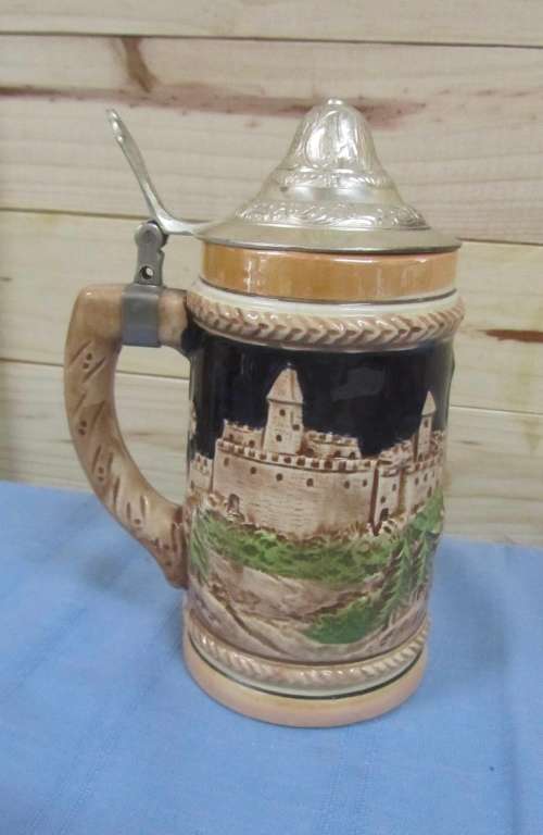 Vintage German Beer Tankard / Stein with Lid - Made in Japan