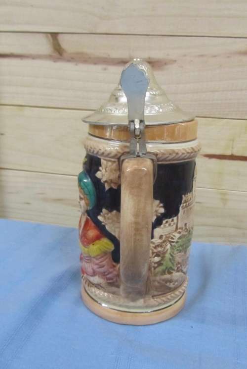Vintage German Beer Tankard / Stein with Lid - Made in Japan