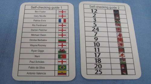 Manchester United Snap Card Game