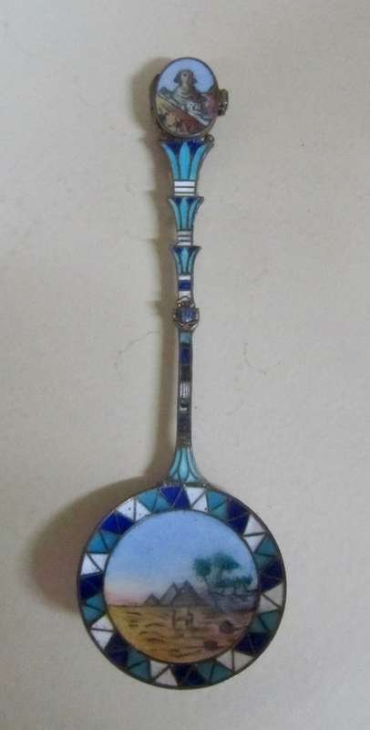 Small Collectable Tea Spoon - Egypt with Tiny Figurine