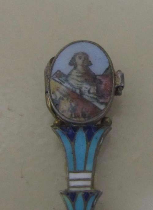 Small Collectable Tea Spoon - Egypt with Tiny Figurine