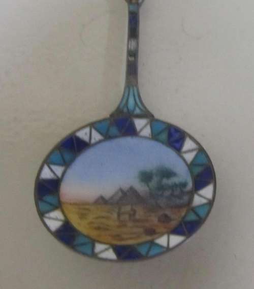 Small Collectable Tea Spoon - Egypt with Tiny Figurine