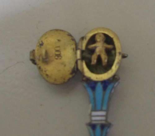Small Collectable Tea Spoon - Egypt with Tiny Figurine