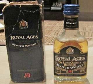 Miniature Whisky Bottle - J&B Royal Ages Scotch Whisky