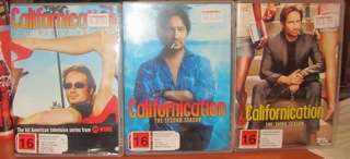 CALIFORNICATION (DVD's) - Seasons 1,2 & 3