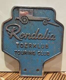 RONDALIA Toerklub / Touring Club Vehicle Badge