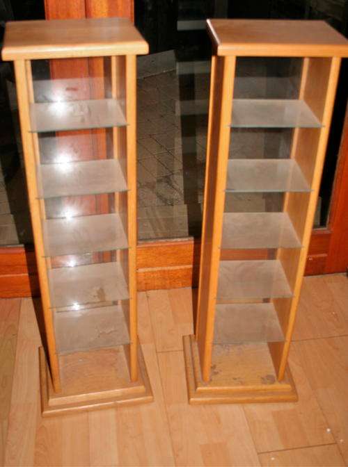 2 Oak CD Stands / Racks