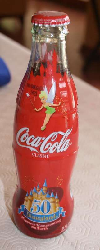 Limited edition shrink-wrapped Coca Cola Coke bottle : 50th Anniversary Disneyland