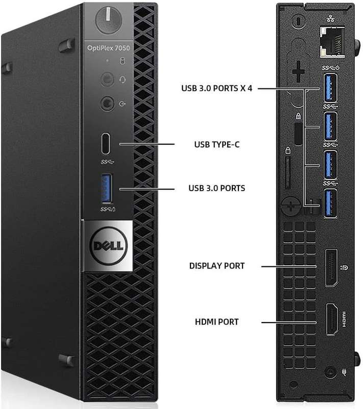 Dell OptiPlex 7050 Mini Desktop PC Core i5 2.7Ghz 16 GB RAM 256GB SSD - Slim & Superfast