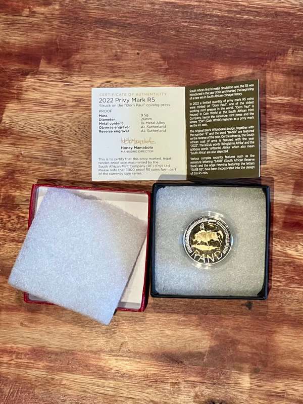 Oom Paul R5 Mintmark Coin - 2022