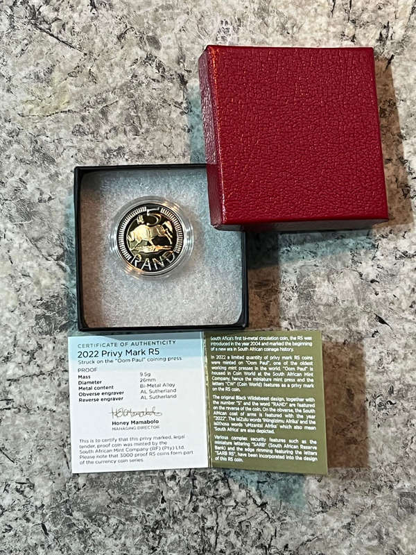 Oom Paul R5 Mintmark Coin - 2022