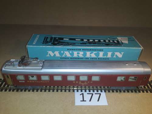 Marklin 4068 - Swiss Railways Restaurant Car with Pantograph  - "HO"