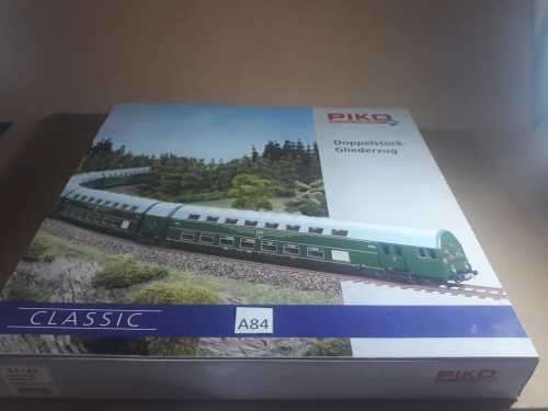 Piko 5 Car Double Decker Set + 3 sets of interior lights (2 Cars already fitted) "HO"