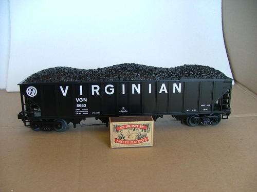 MTH Set Of 6, O Gauge Hopper Cars With Removable Coal Loads. Scale Models. Lionel Compatible