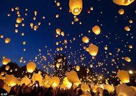 Multi Coloured Sky Lanterns - Pack Of 5