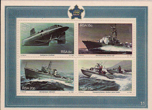 RSA 1982 Anniversary of Simonstown (Minisheet No 11 SACC 514) Mint, Never Hinged