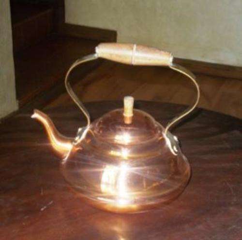 Copper Kettle with wooden handel