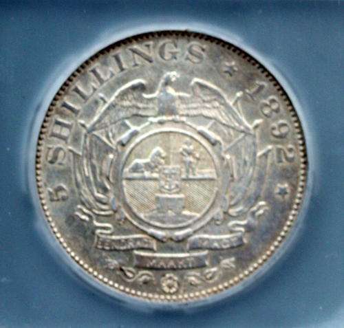1892 ZAR 5/- S/S GRADED XF 40