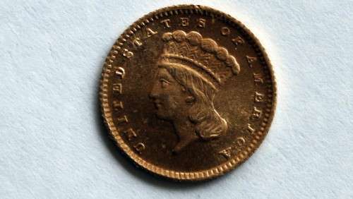 USA Gold $1 coin minted during Civil War 1862