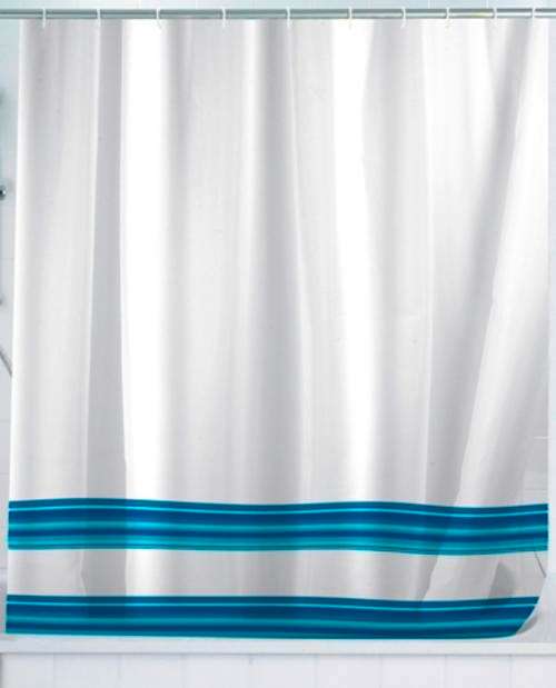 Strips Blue PEVA - 180x200 Shower Curtain