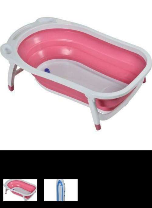 Baby folding bath colour pink and blue