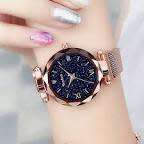 1 piece starry women wamen brand crystal wriswatch ladies females clock watch  colour brown