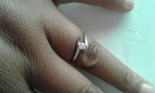 Latest simple silver ring designs for girl -Engagement  ring please notes ring COME without box