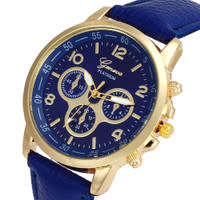 Overview Related 1/12 Unisex Casual Geneva Faux Leather Quartz Analog Wrist Watch Watches Magic