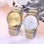 Men'S Luxury Gold Analog Quartz Watch Classic Gold Stainless Steel Strap Casual Men Sport Watches