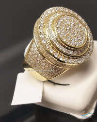220CT Mens 14K Yellow Gold Finish Diamond Pinky Band Ring Gift Engagement Wedding Rings jewellery r