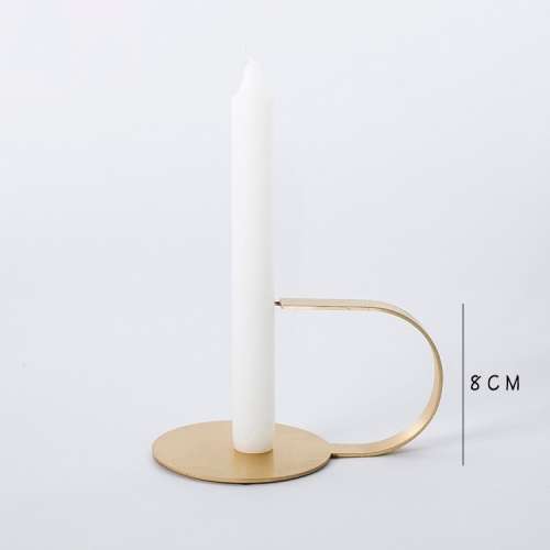 Gold Brass Candle Holder