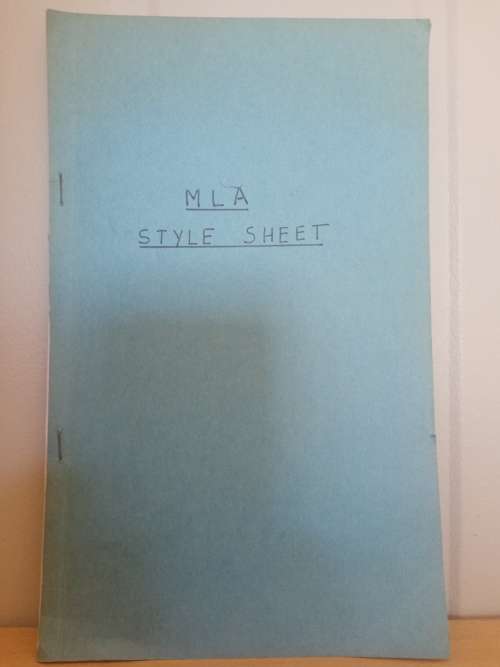 MLA Style Sheet