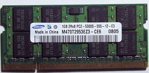Second Hand Laptop DDR2 Samsung 1GB Memory