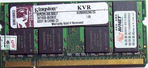 Second Hand Laptop DDR2 Kingston  2GB Memory