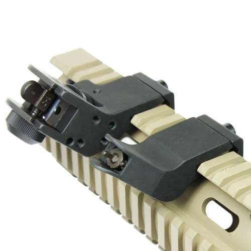 Rifle sights / Backup Front and Rear 45 Degree Rapid Transition BUIS Side Iron Sight Lowprofile Set