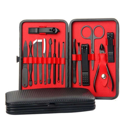 Nail Clipper set / Manicure Pedicure set With Leather Case 16pcs `Local stock`