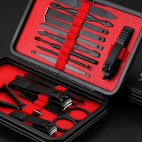 Nail Clipper set / Manicure Pedicure set With Leather Case 16pcs `Local stock`