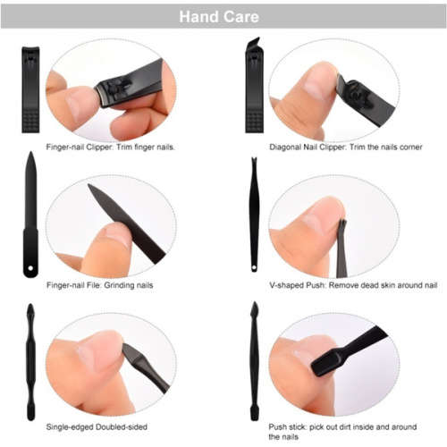 Nail Clipper set / Manicure Pedicure set With Leather Case 16pcs `Local stock`