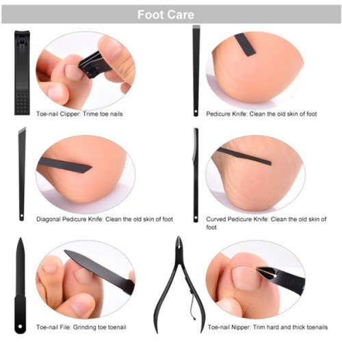 Nail Clipper set / Manicure Pedicure set With Leather Case 16pcs `Local stock`