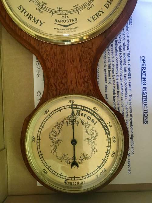 Barometer by Barostar - Wall Hanging 840mm x 200mm Barometer, Hygrometer, Thermometer