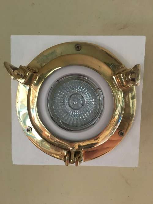 BRASS PORTHOLES - (small )Ideal for downlighting Downlights