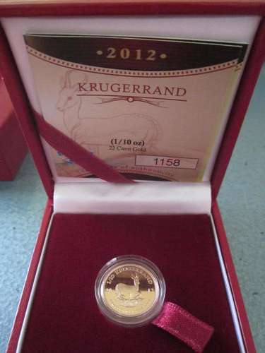 2012 PROOF KRUGER RAND 1/10 SPEEDSERVICE R100