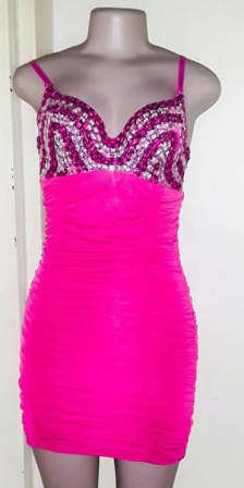 Brown elegant sequins bodycon dress