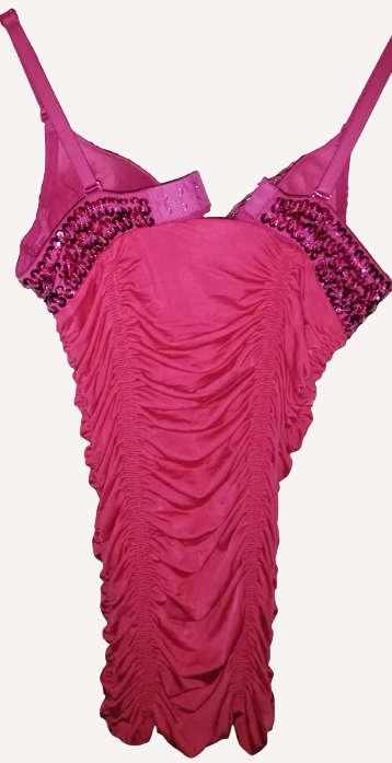 Pink elegant sequins bodycon dress