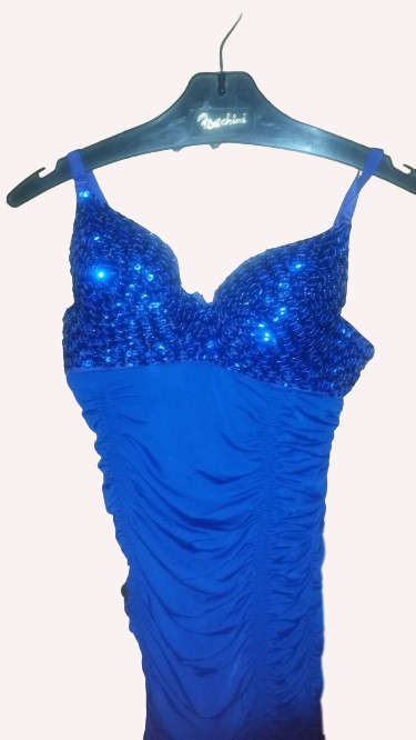 Royal Blue elegant sequins bodycon dress