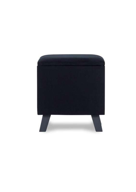 Square Velvet Ottoman with Storage