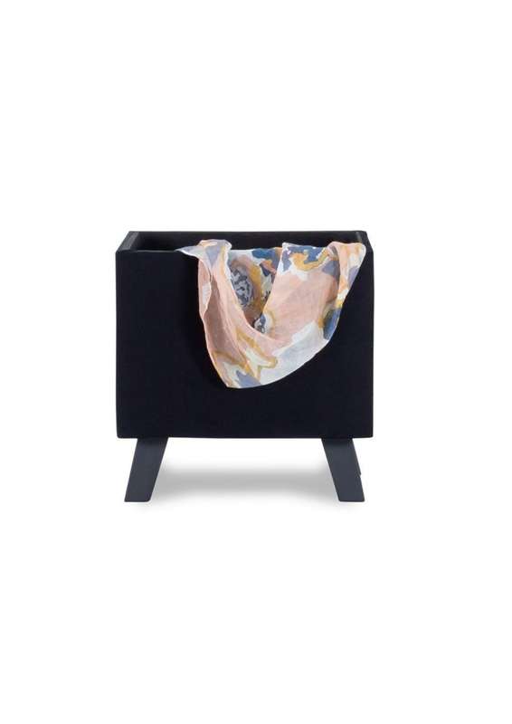 Square Velvet Ottoman with Storage