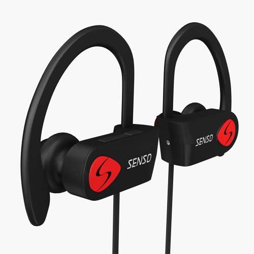 SENSO Bluetooth Headphones, Best Wireless Sports Earphones w/ Mic IPX7 Waterproof HD Stereo