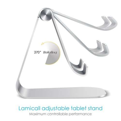 Tablet Stand Adjustable, Lamicall iPad Stand : Desktop Stand Holder Dock for new iPad 2017 Pro 9.7,